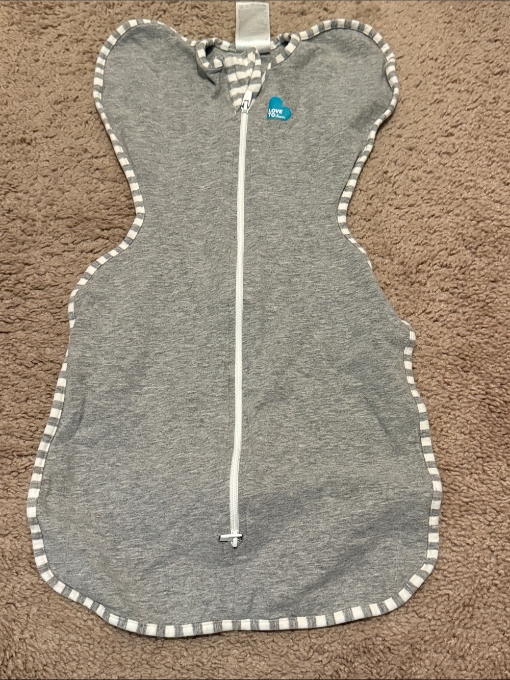Love to dream Grey Striped-Trim Swaddle Sleep Sack